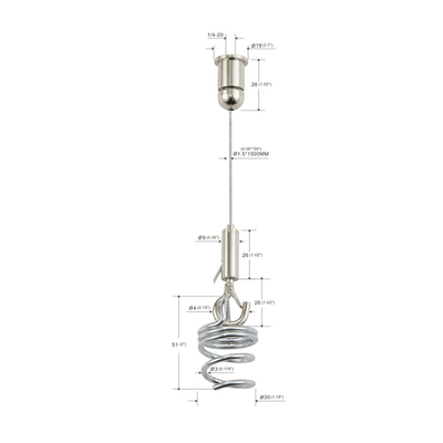 Système de suspension de panneau acoustique avec pinces réglables pour câbles à câbles de 1,5 mm