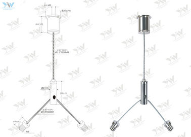 Le kit de suspension de fil acier inoxydable galvanisé/, Y - câblez le kit léger de suspension de voie