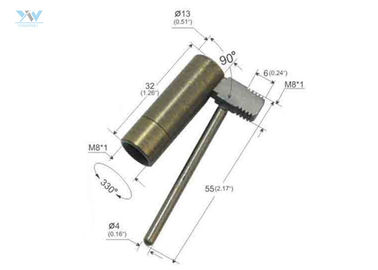 Joint articulé de lampe de couleur de nickel, fil du joint universel M8 de laiton avec le bras