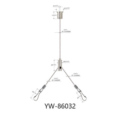 Systèmes accrochants YW86032 du matériel LED des voyants Y d'ajustements de câble de cuivre de plafond
