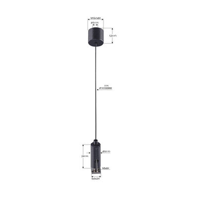 Systèmes en laiton noirs peints YW86472 de Kit For Led Linear Lighting de câble de suspension