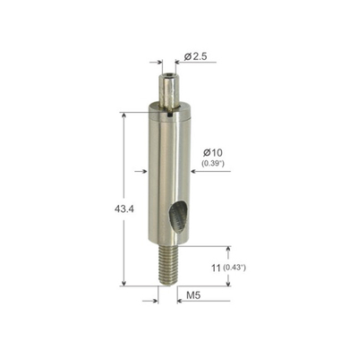 Fermeture de câble métallique Garniture de câble en laiton Nickel plaqué Corde de fil de 1,5 mm de diamètre pour système de suspension