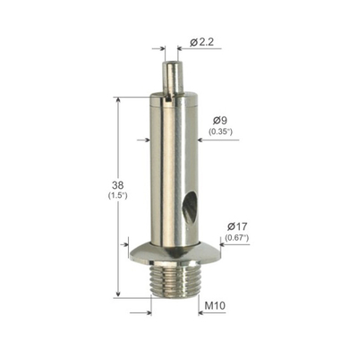 Fermeture de câble métallique Garniture de câble en laiton Nickel plaqué Corde de fil de 1,5 mm de diamètre pour système de suspension