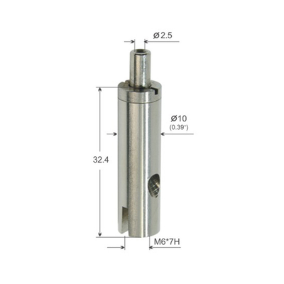 Fermeture de câble métallique Garniture de câble en laiton Nickel plaqué Corde de fil de 1,5 mm de diamètre pour système de suspension