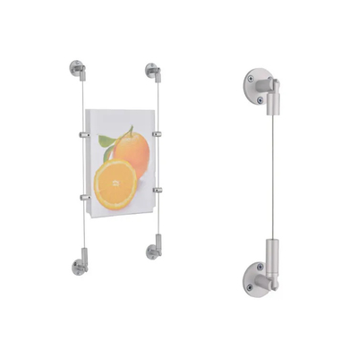 Kit de suspension d'affichage de panneaux d'affichage en laiton en gros avec revêtement d'or