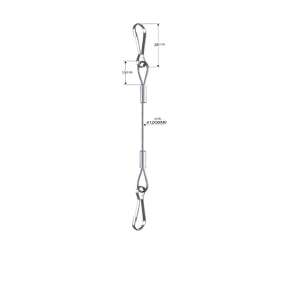 Lanyard Hook Security Wire Rope pour des lumières/décorations a adapté aux besoins du client